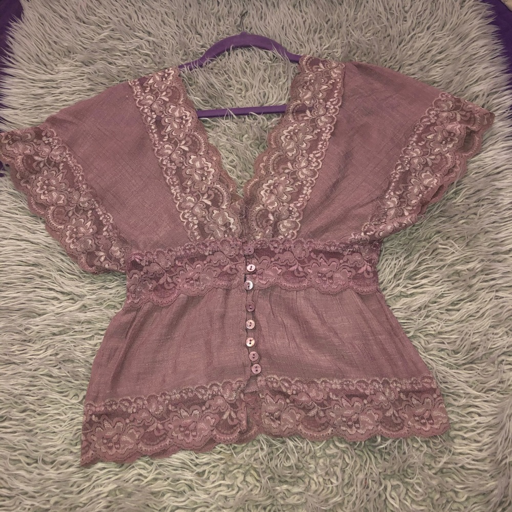 Pink Laced Top